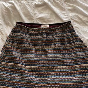 MULTICOLORED KNIT MIDI SKIRT